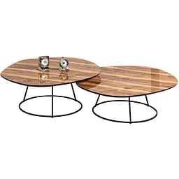 Стол журнальный Prestol Камерун дерево глянец  110х90х36 см