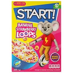 Уценка. Кольца Start со вкусом клубники и банана 250 г (859889)