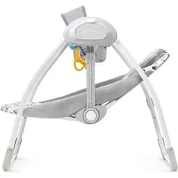 Крісло-гойдалка Kinderkraft Flo Mint сіре з блакитним (00-00158385) - мініатюра 5