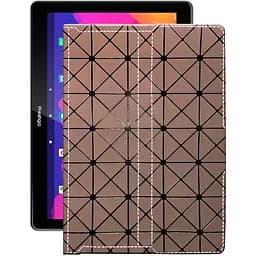 Чехол StatusCASE из экокожи для планшета Prestigio Muze 3231 4G Коричневый ромб