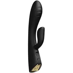 Вибратор-кролик с подогревом Dorcel Flexi Rabbit Black гибкий ствол