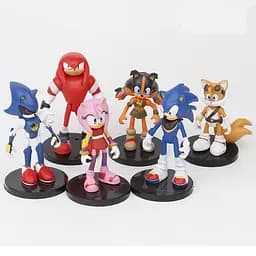 Ігровий набір Сонік Sonic The Hedgehog на підставці 6 шт - мініатюра 2