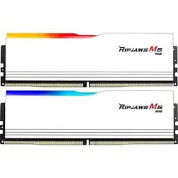 Модуль пам'яті для комп'ютера DDR5 64GB (2x32GB) 6400 MHz Ripjaws M5 RGB Matte White G.Skill (F5-6400J3239G32GX2-RM5RW) - мініатюра 6
