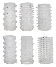 Набор насадок на пенис Red Roses Penis Ring Set, 6 шт (прозрачный)