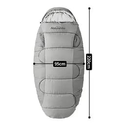 Спальний мішок Naturehike PS300 CNK2350WS026, сірий - мініатюра 3