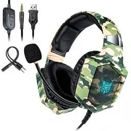 Навушники Onikuma Gaming with LED K8 Camouflage-Green