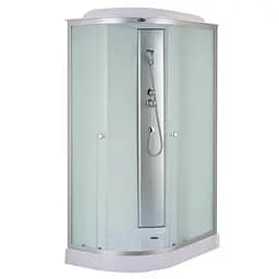 Душевой бокс без гидромассажа Mixxus Wave SB02-120x80x215-R-FB Satin с низким поддоном MI6893, Хром матовый, Универсальная, матовый, хром матовый