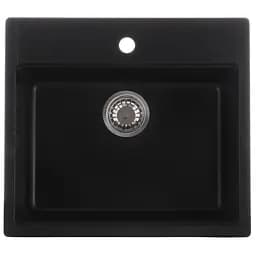 Кухонная мойка Zerix ZS-5751S-14 black металлик ZX4602, Черный матовый