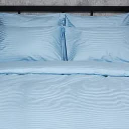 Комплект постільної білизни Moon&Star Satin Stripe Ocean Calm Сімейний 143х210х2 наволочки 2х70х70 - мініатюра 7