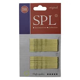 Набор фрезерных невидимок для волос SPL 5.5 см 24 шт. золотой (3022-0055)
