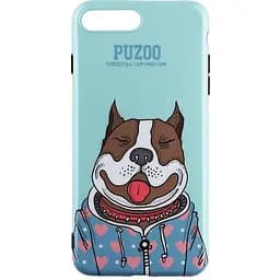 Чохол-накладка PUZOO TPU Glossy Shiny Powder Art dog iPhone 7 Plus/8 Plus Green Baby