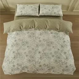 Комплект постільної білизни Ardesto Gloria Квіти двоспальний бежевий (ART2022BW)