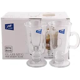 Набір чашок для лате скляних G-Horse 6 шт. 227 мл (BMZ2910-7)