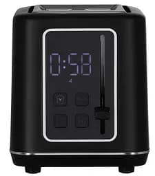 Тостер Ardesto T-K301E, Black, 800W, 2 тости, 2 відділення, 7 режимів підсмажування, дисплей з індикацією часу приготування, автоцентрування, кнопка скасування приготування, підігрів - мініатюра 5