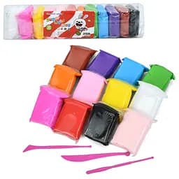 Масса для лепки, 12 цветов, со стеками, инструментами