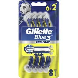 Одноразові станки для гоління чоловічі Gillette Blue 3 Comfort, 8 шт.