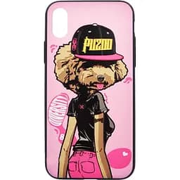 Чохол-накладка PUZOO TPU Glossy Surface IMD Hip Hop iPhone X DJ Teddy Pink