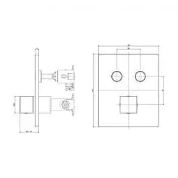 Змішувач для ванни/душа на 2 споживача Paffoni Compact Box black matt CPM518NO, Чорний матовий - мініатюра 2