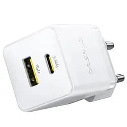МЗП Baseus Palm Fast Charger 30W (1USB-A/1C) (P1011160A) Moon White - мініатюра 3