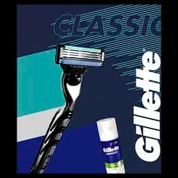 Подарунковий набір Gillette: Бритва Mach3 з 1 змінною касетою + Піна для гоління Sensitive Skin Shave Foam For Men 100 мл - мініатюра 2