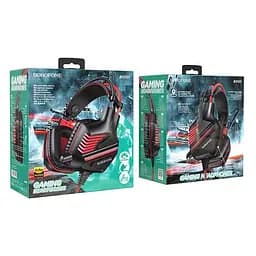 Дротова гарнітура Borofone BO101 Racing, USB, 3.5mm, 2m, Чорно-Червоний - мініатюра 6