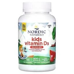 Вітамін D для дітей Nordic Naturals Vitamin D3 Kids, 120 жувальних цукерок - Кавун