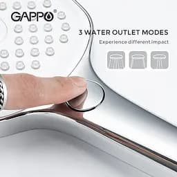Ручний душ Gappo G001, 3-режим, білий/хром, Хром - мініатюра 4