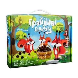 Розвиваюча гра "Грайливі білчата" Strateg 30852, 24 картки, 28 бусинок, ниточки, кошик