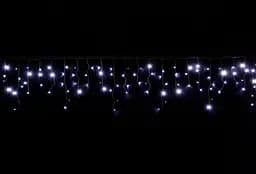 Гирлянда бахрома уличная 12 метров на дом с мерцанием Белая (Холодный свет) от сети светодиодная, Laplandia (w.02.6B.408.F+)