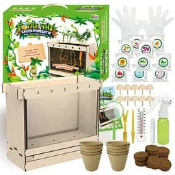 Ботанические эксперименты 70228 4FUN Game Club, почва, бокс, перчатки, клей, садовый инвентарь, семена, в коробке (6945717412309)