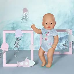 Одяг для ляльки Baby Born Боді S2 блакитний (830130-2) - мініатюра 4