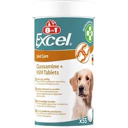 Вітаміни 8in1 Excel Glucosamine + MSM для цуценят і дорослих собак, для суглобів, 55 шт