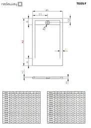 Душовий піддон Radaway Teos F 120x100 колір чорний HTF120100-54 - мініатюра 2