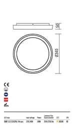Стельовий світильник BEZEL PL L LED 30W IP54 DG 3000K (RO) (5.1.2) Redo 9184 - мініатюра 3