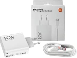 Комплект зарядний пристрій Xiaomi 90W з Турбо кабелем 6A (BHR07ZBEU)
