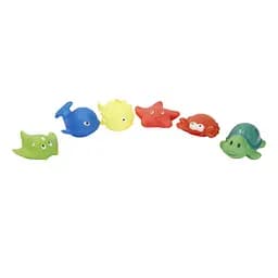 Набір іграшок для купання Lindo, з пищалками, 6 шт. (37-26)