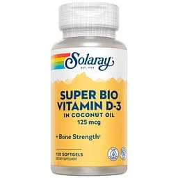 Вітаміни Solaray Super Bio Vitamin D3 in Coconut oil 125 мкг 120 капсул
