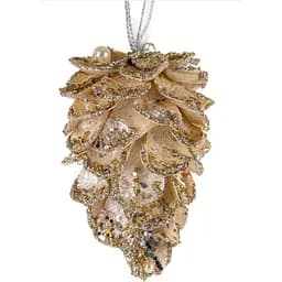 Ялинкова прикраса Lefard Шишка 14х10 см золота (66-101)