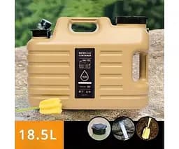 Бутель Каністра 18,5 л для води з краном та ручкою, золотистий, ViO PET-TBG 18.5L