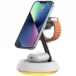 Бездротовий зарядний пристрій — настільний WiWU WI-W002 Power Air 15 W 3 в 1 для iPhone/A Apple Watch/Air - мініатюра 4