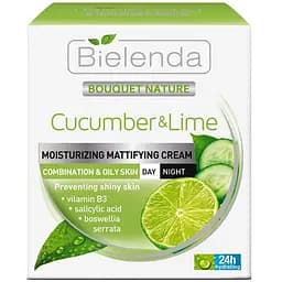 Крем для лица Bielenda Bouquet Nature Огурец и лайм, 50 мл