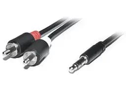 Готовий аудіокабель miniJack 3,5 Stereo — 2xRCA REAL-EL Audio Pro Series 1.8m - мініатюра 2