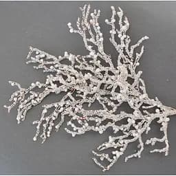 Гілка декоративна Yes! Fun, розлога засніжена з ягодами, 19 см