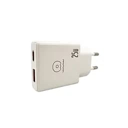 Мережевий зарядний пристрій WUW-C217 PD 25W USB A + Type-C білий