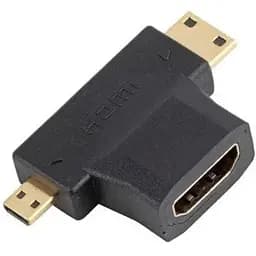 Перехідник Ritar mini Hdmi тато micro Hdmi тато Hdmi мама