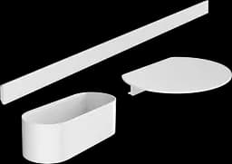 Комплект аксесуарів Hansgrohe WallStoris 3в1 Matt White 27966700, Білий матовий