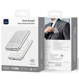 Портативний ЗП Power Bank WIWU P089 Seraph PD20W з Бездротовий зарядний пристрій 10000 mAh Silver - мініатюра 4