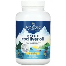 Риб'ячий жир з печінки тріски Nordic Naturals Arctic Cod Liver Oil Арктичний 180 капсул смак лимона (NOR-57885)