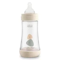 Пляшечка для годування Chicco Perfect 5, з силіконовою соскою, 240 мл, бежевий (20223.30.40)