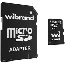 Карта пам'яті Wibrand 64GB mictoSD class 10 UHS-I (WICDXU1/64GB-A)